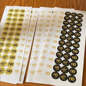 80th Birthday stickers